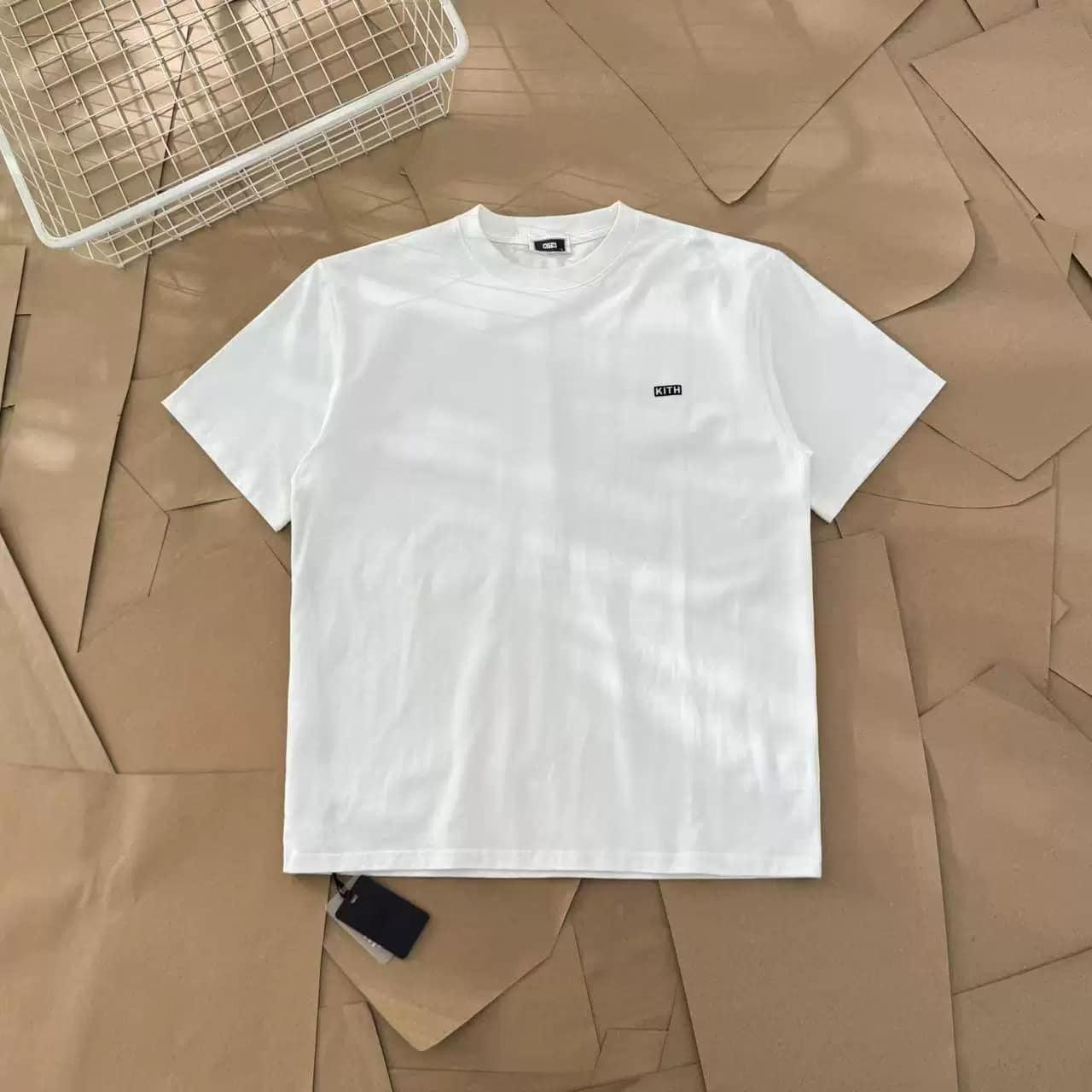 kith short-sleeved T-shirt basic small label letter American simple men's and women's crew neck top ins summer style men and women